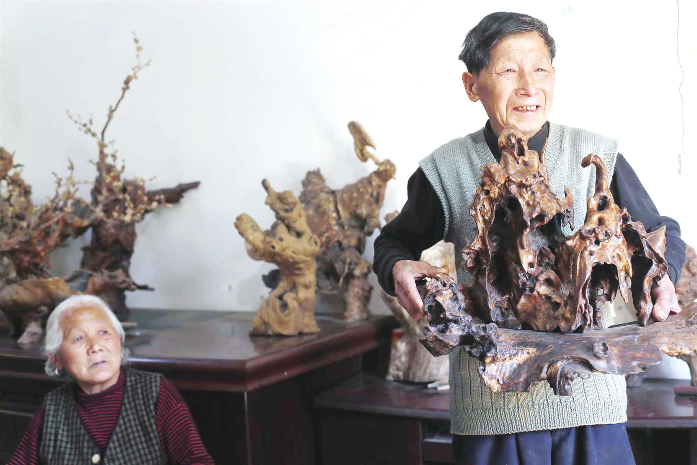 宿松县急流先：村落子根雕师的“艺术人生”